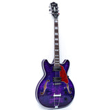 GROTE 335 style Semi-Hollow Body Jazz Electric Guitar with Gigbag