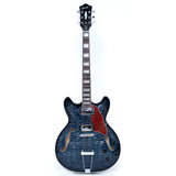 GROTE 335 style Semi-Hollow Body Jazz Electric Guitar with Gigbag (DH-BK)