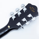 GROTE 335 style Semi-Hollow Body Jazz Electric Guitar with Gigbag (DH-BK)
