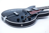 GROTE 335 style Semi-Hollow Body Jazz Electric Guitar with Gigbag (DH-BK)