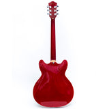 GROTE 335 style Semi-Hollow Body Jazz Electric Guitar with Gigbag
