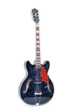 GROTE 335 style Semi-Hollow Body Jazz Electric Guitar GRDB-HWBK