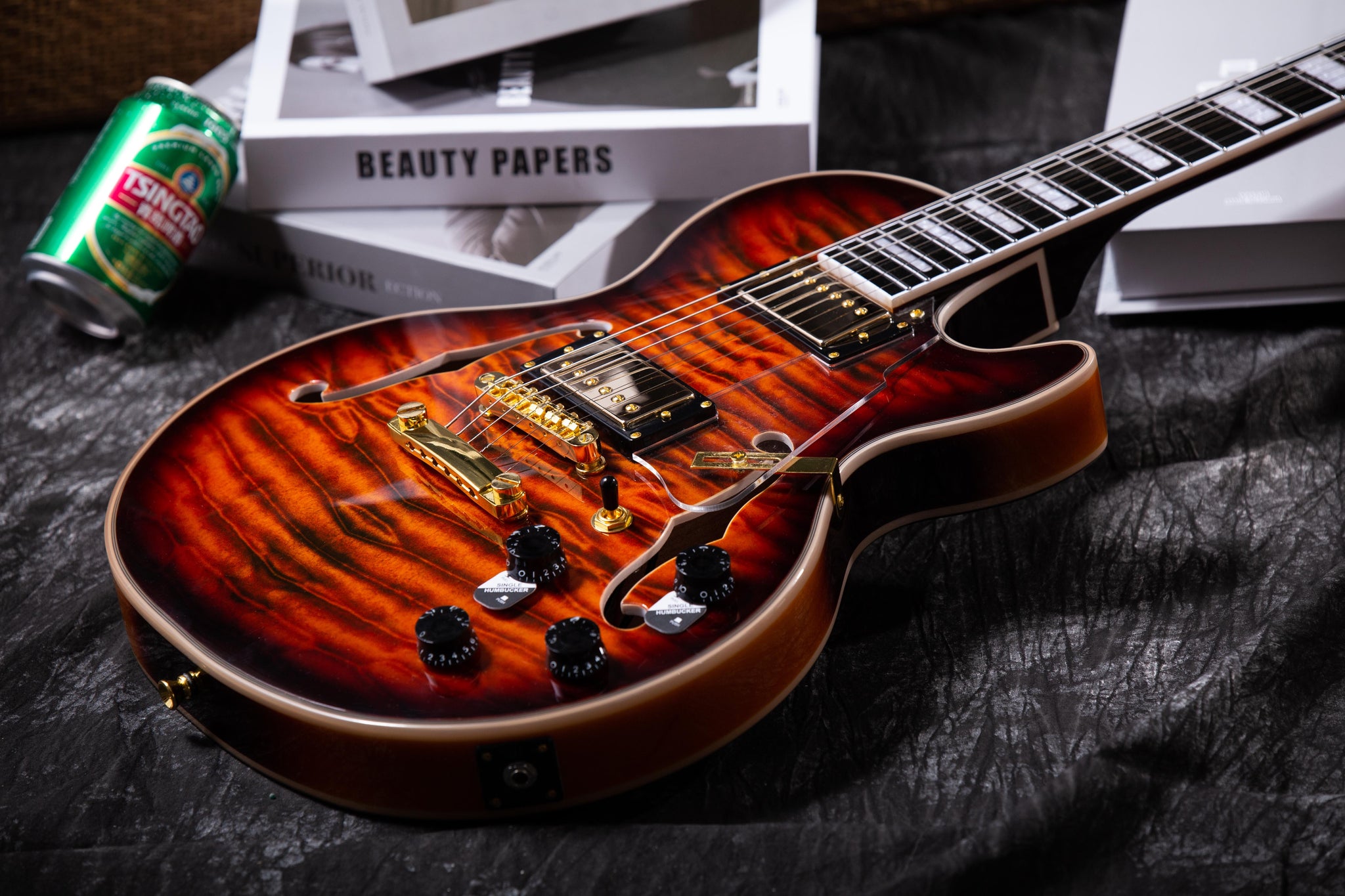 Grote LPF-001 Semi-Hollow Body Electric Guitar Coils