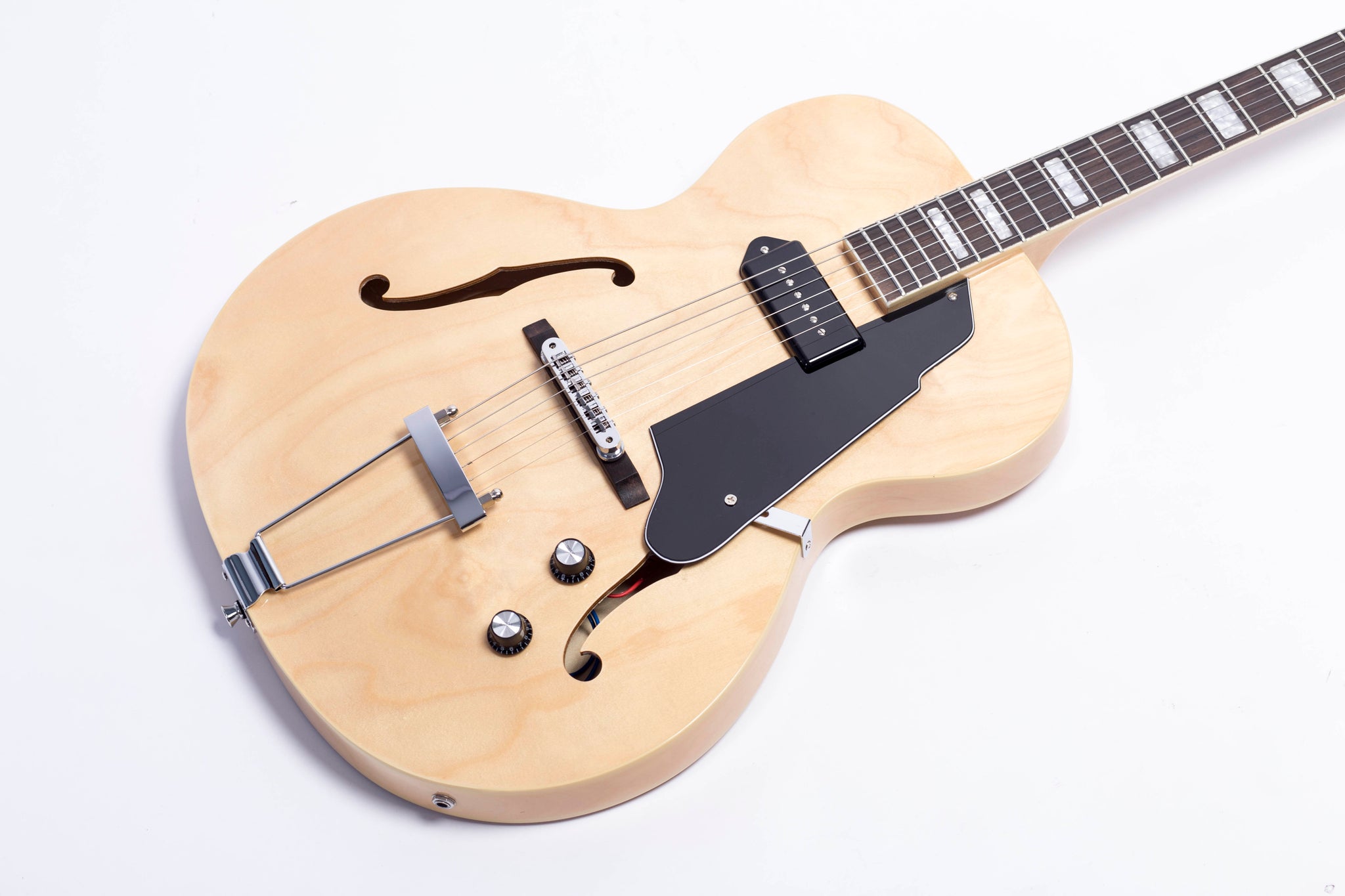 GROTE Natural Hollow Body Jazz Electric Guitar GRWB-ZTNA