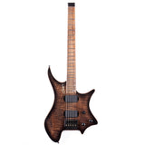 Grote Headless Electric Guitar Maple Veneer Top Body with Gigbag