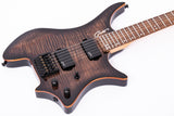 Grote Headless Electric Guitar Maple Veneer Top Body with Gigbag